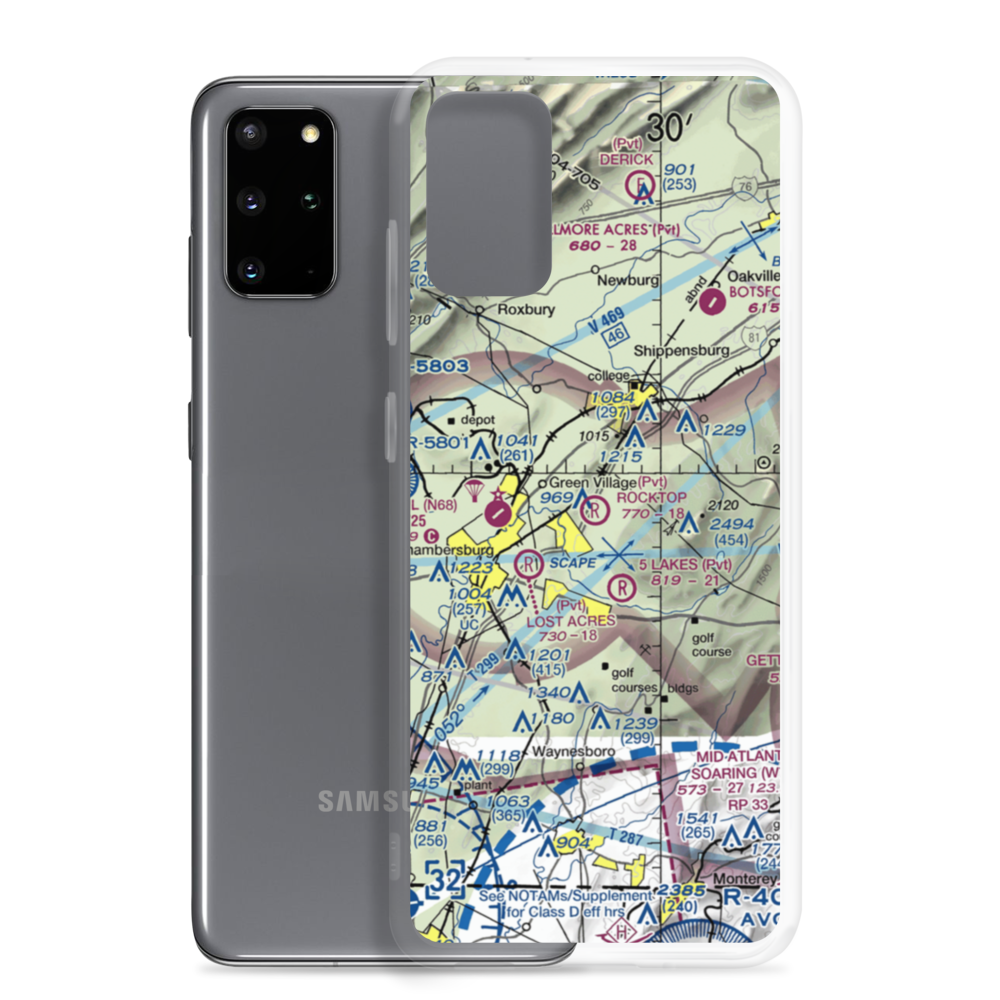 Rocktop Airport (PA58) VFR Sectional Samsung Case Samsung Galaxy S20 Plus model shown