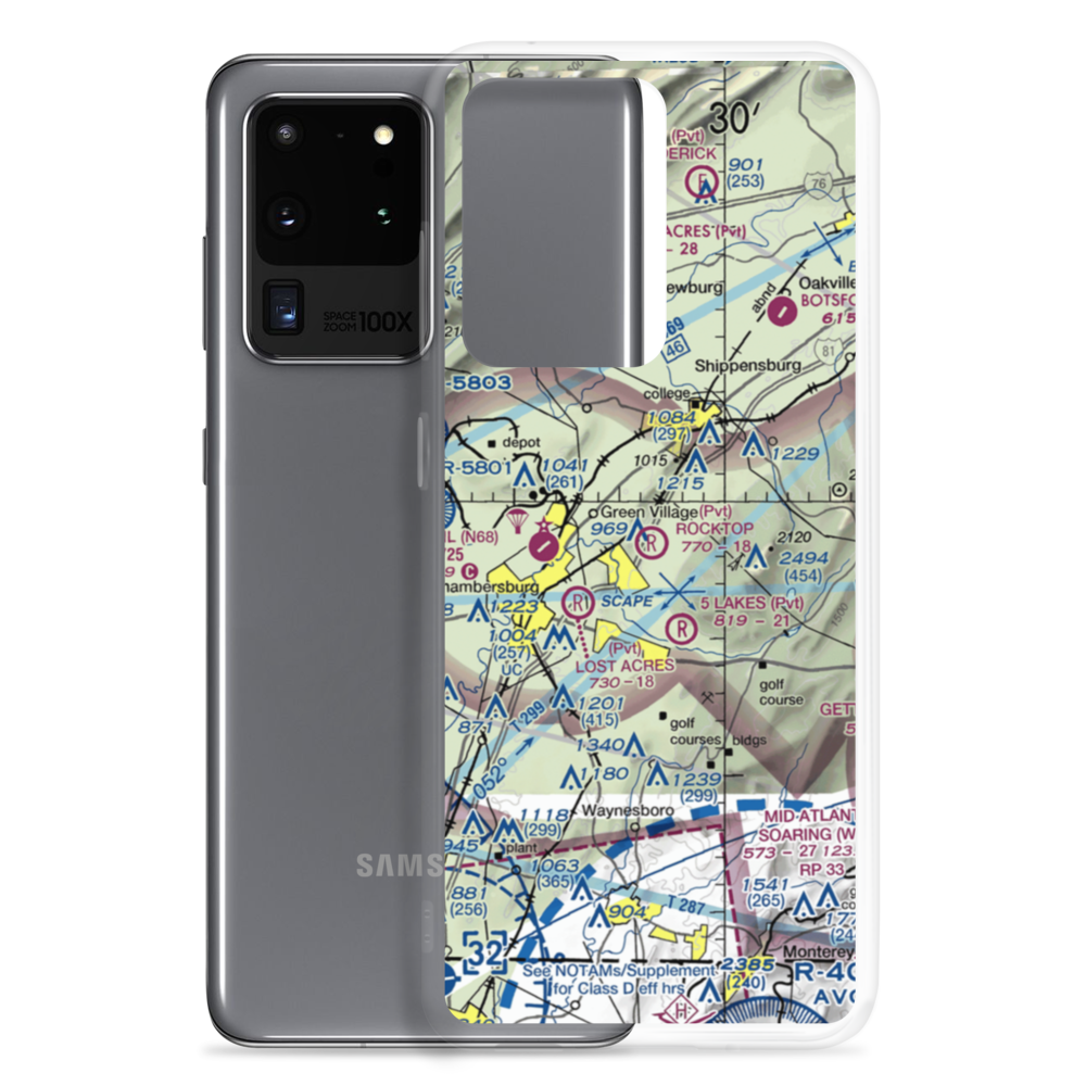 Rocktop Airport (PA58) VFR Sectional Samsung Case Samsung Galaxy S20 Ultra model shown