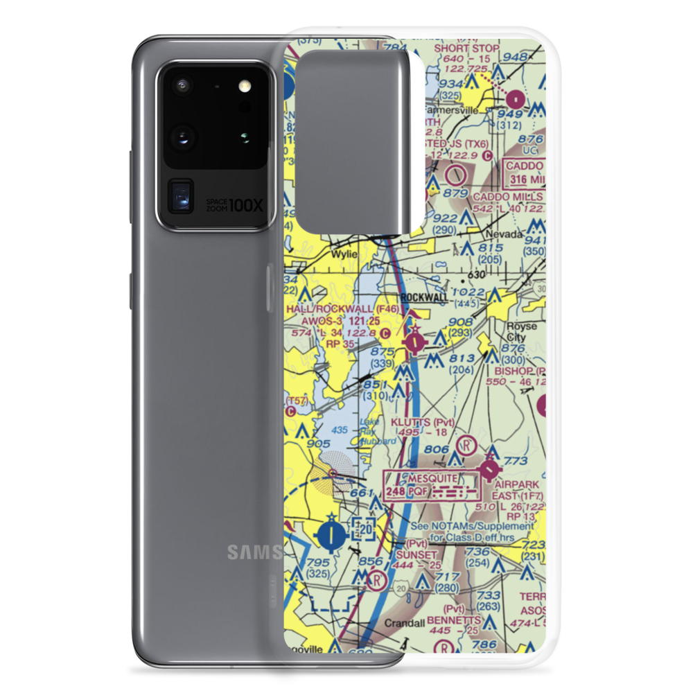 Rockwall Municipal Airport (F46) VFR Sectional Samsung Case Samsung Galaxy S20 Ultra model shown