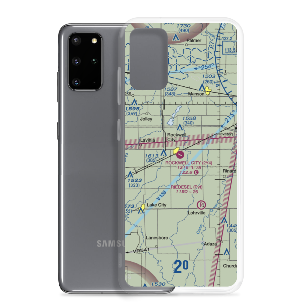 Rockwell City Municipal Airport (2Y4) VFR Sectional Samsung Case Samsung Galaxy S20 Plus model shown