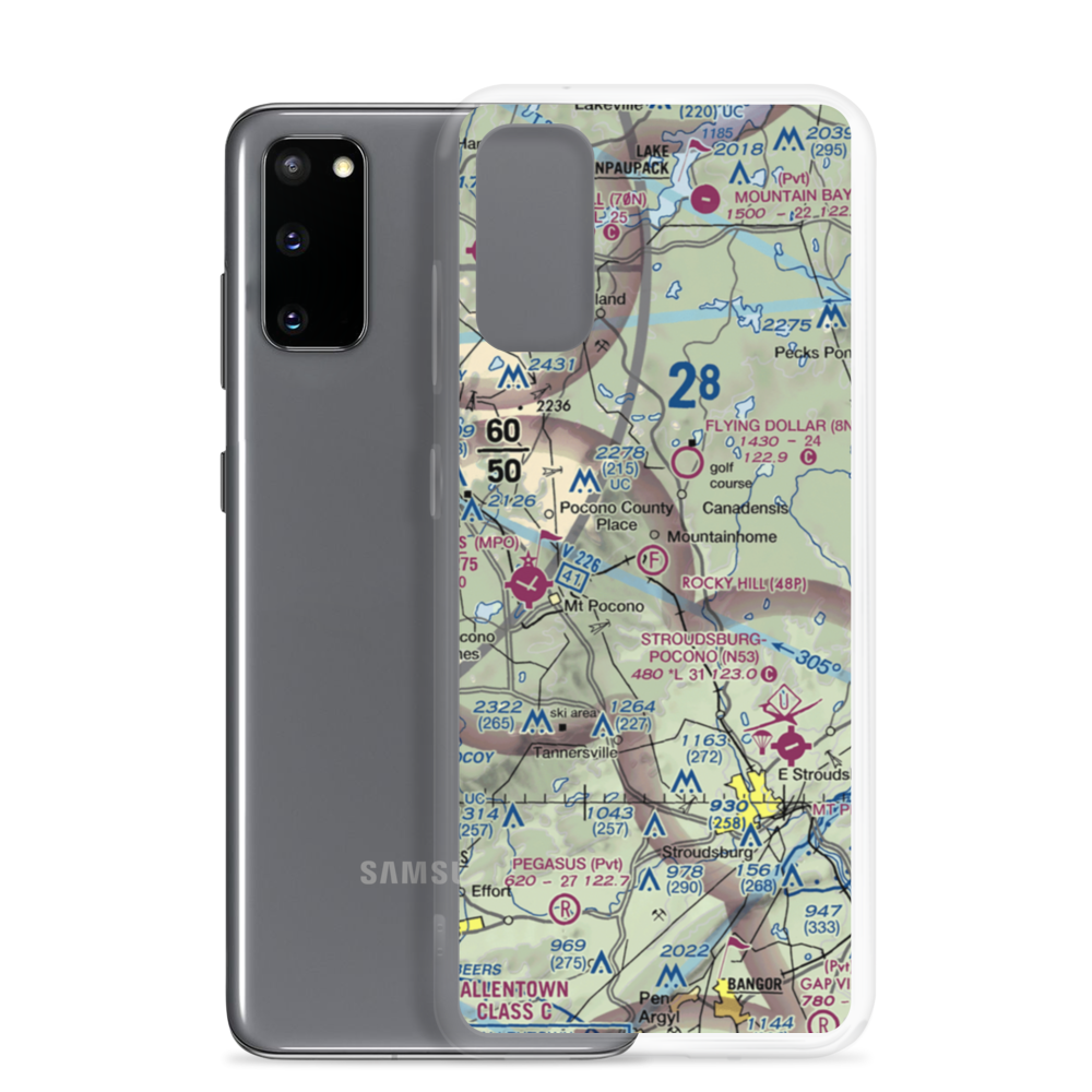 Rocky Hill Ultralightport (48P) VFR Sectional Samsung Case Samsung Galaxy S20 model shown