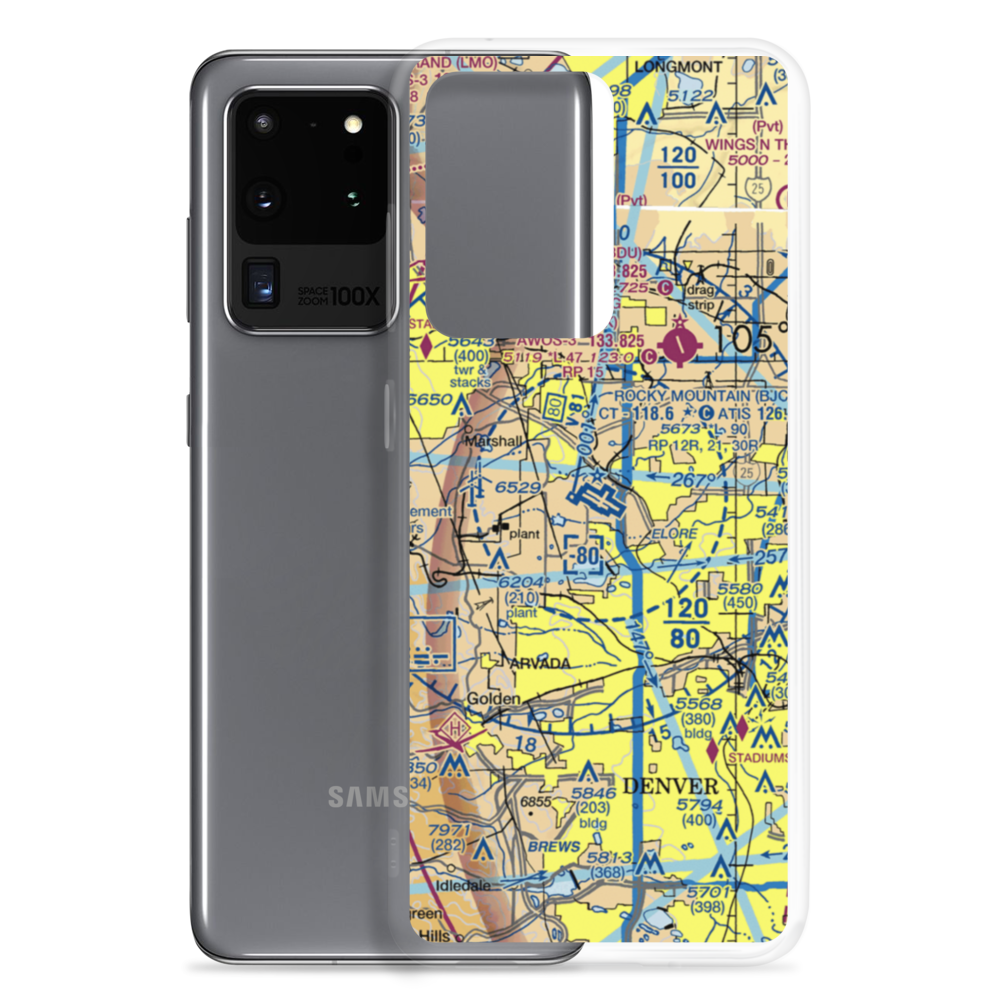 Rocky Mountain Metropolitan Airport (BJC) VFR Sectional Samsung Case Samsung Galaxy S20 Ultra model shown