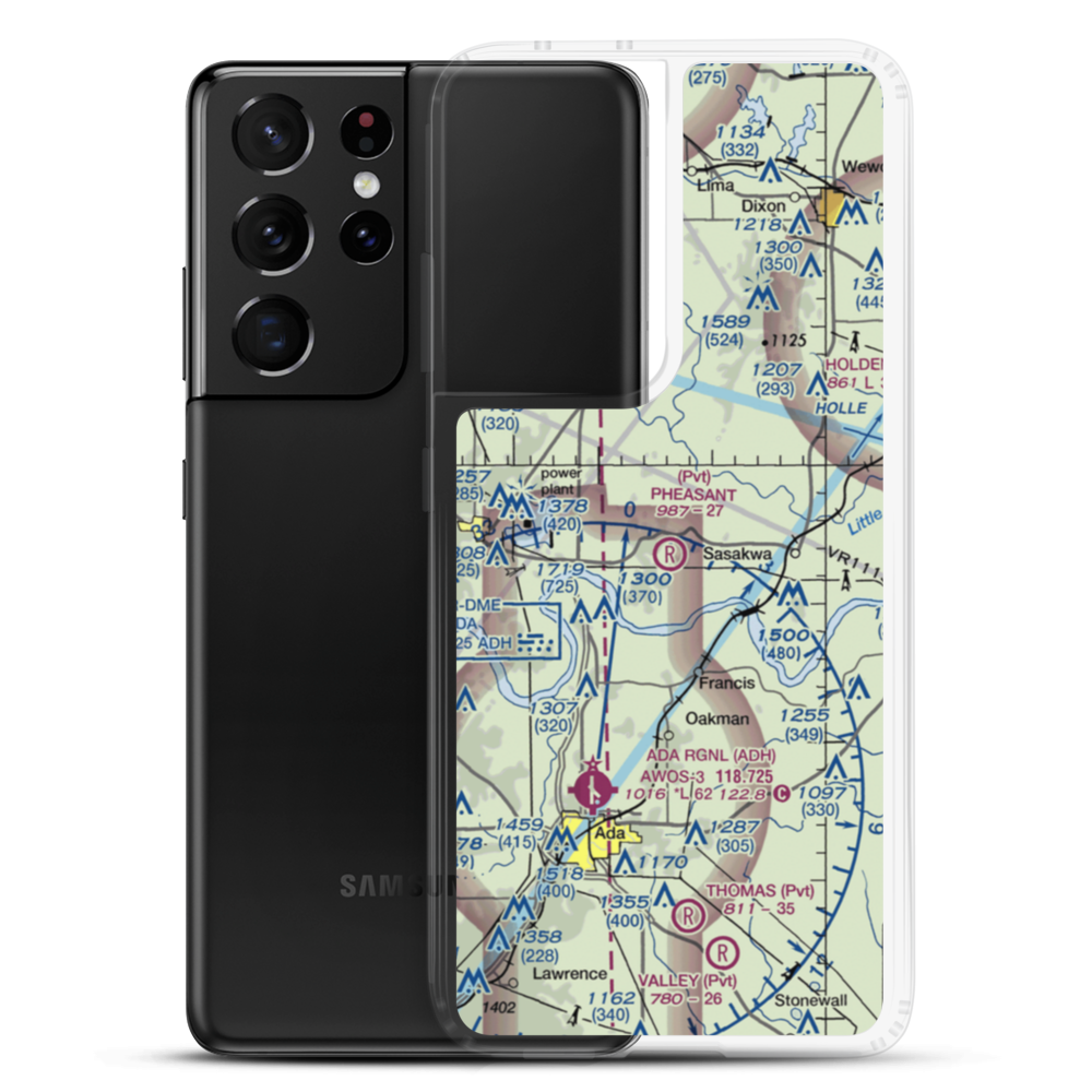 Rocky Point Airport (90OK) VFR Sectional Samsung Case Samsung Galaxy S21 Ultra model shown