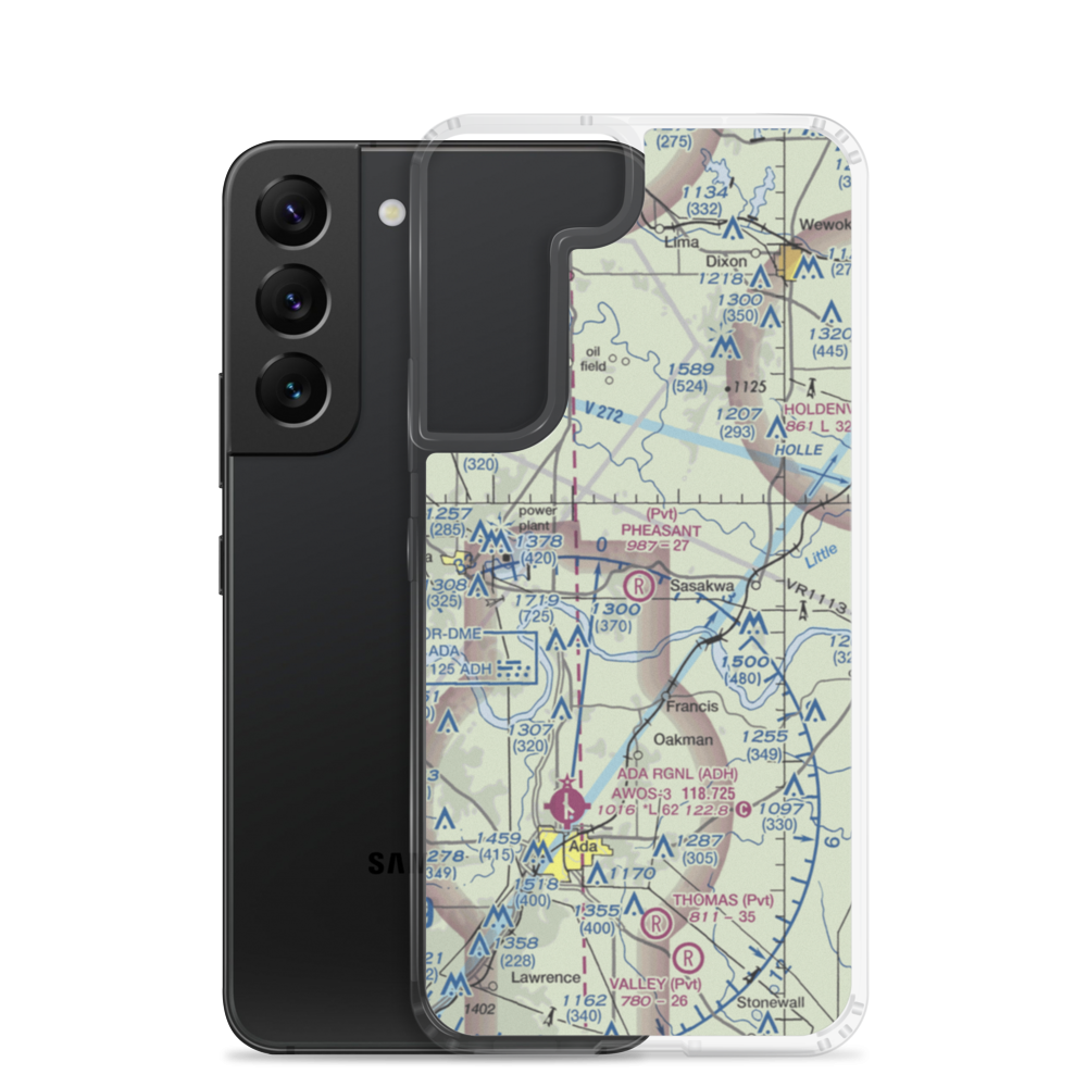 Rocky Point Airport (90OK) VFR Sectional Samsung Case Samsung Galaxy S22 model shown