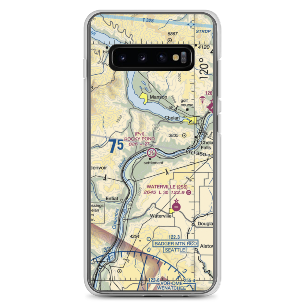 Rocky Pond Airstrip (13WA) VFR Sectional Samsung Case Samsung Galaxy S10+ model shown