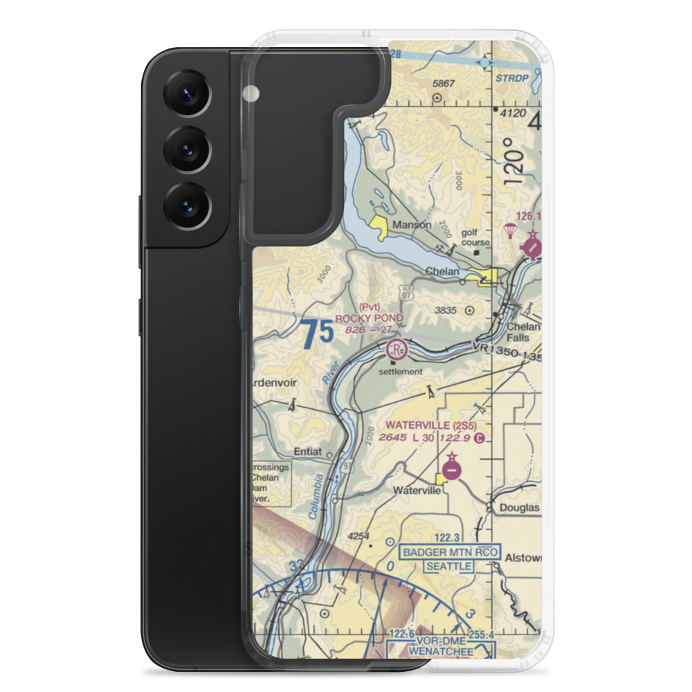 Rocky Pond Airstrip (13WA) VFR Sectional Samsung Case Samsung Galaxy S22 Plus model shown
