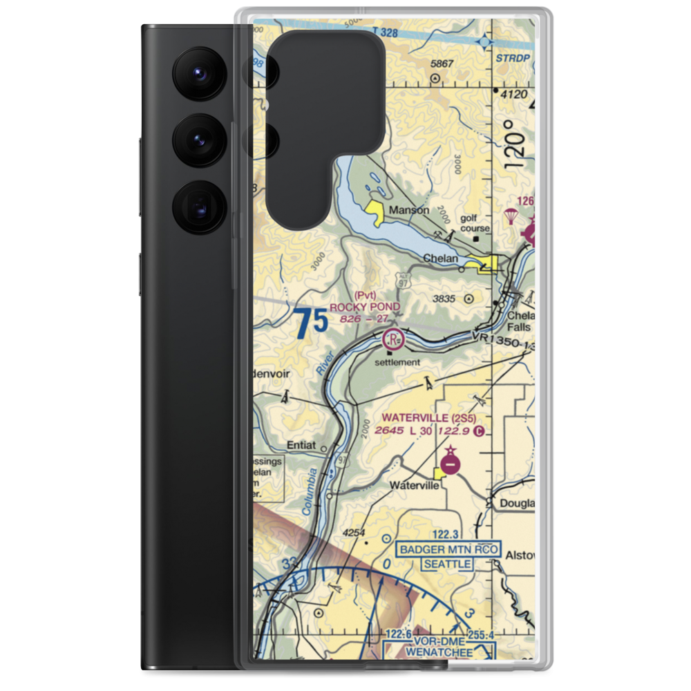 Rocky Pond Airstrip (13WA) VFR Sectional Samsung Case Samsung Galaxy S22 Ultra model shown