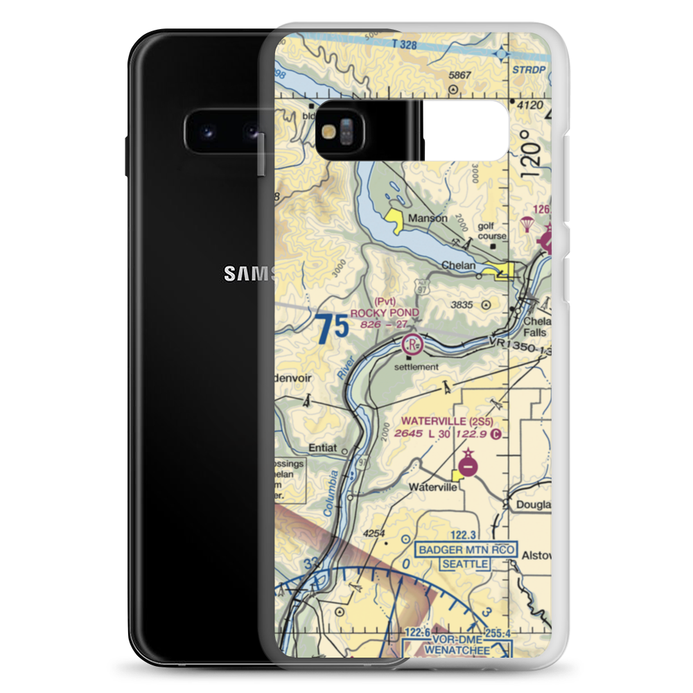 Rocky Pond Airstrip (13WA) VFR Sectional Samsung Case Samsung Galaxy S10+ model shown