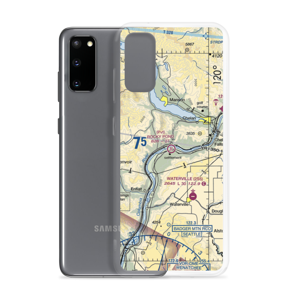 Rocky Pond Airstrip (13WA) VFR Sectional Samsung Case Samsung Galaxy S20 model shown
