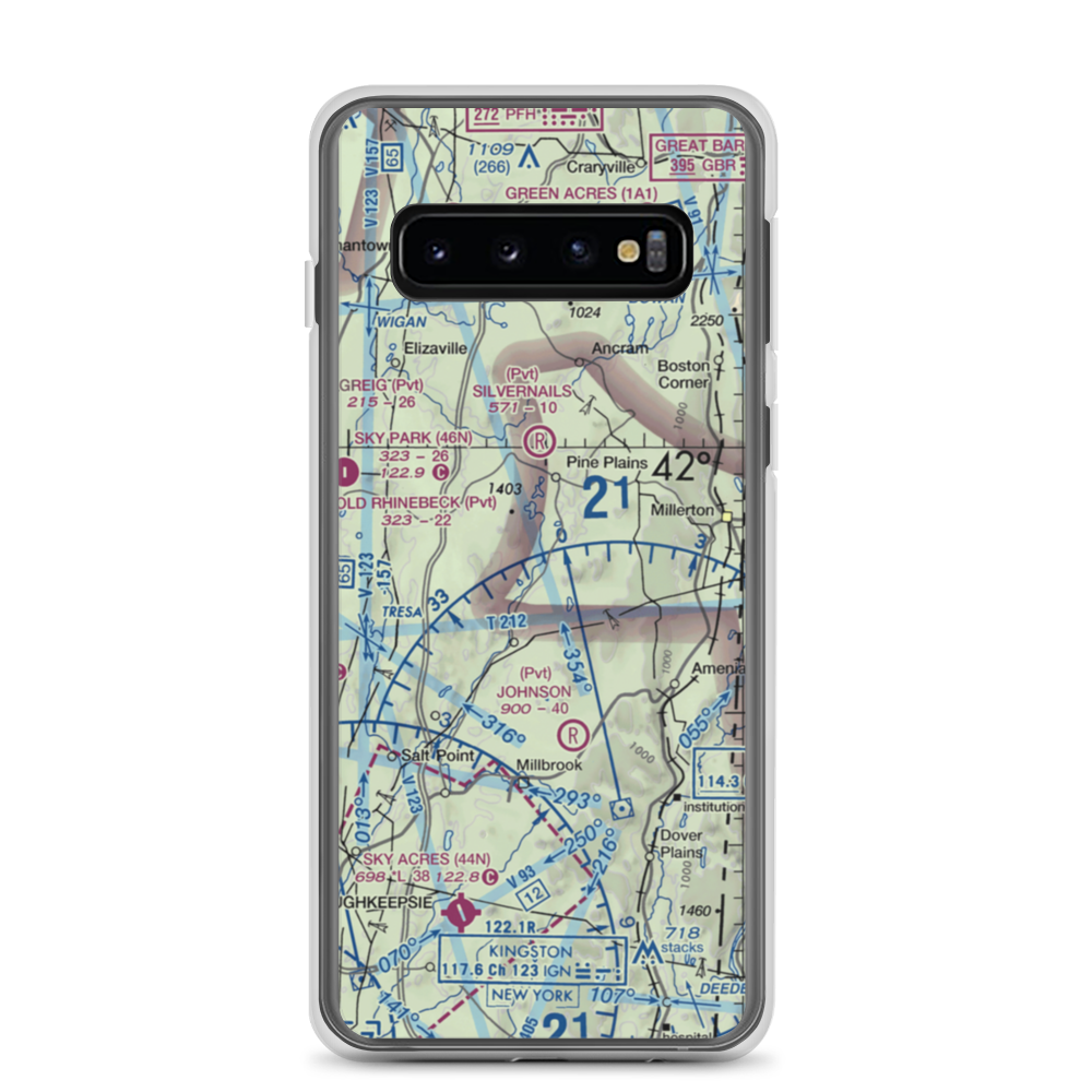 Rocky Reef Farm Airport (0NK8) VFR Sectional Samsung Case Samsung Galaxy S10 model shown
