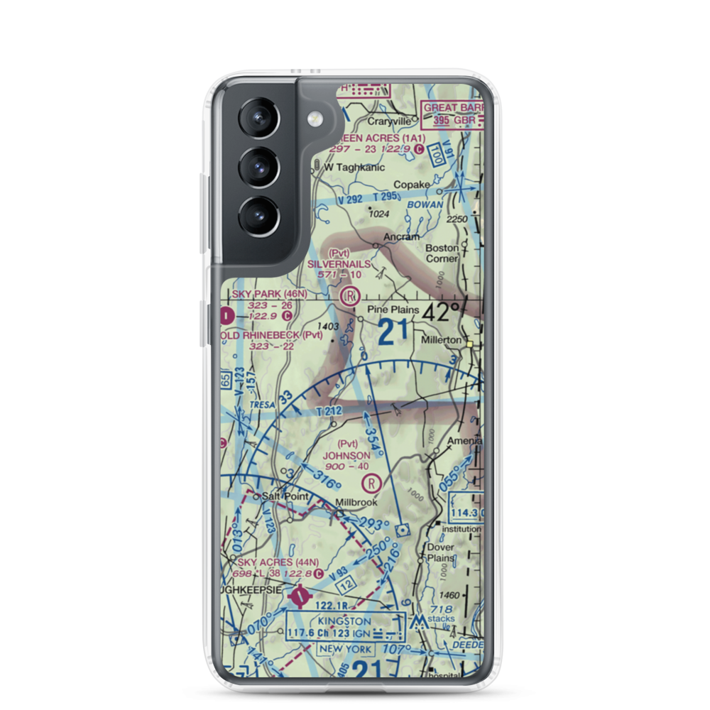 Rocky Reef Farm Airport (0NK8) VFR Sectional Samsung Case Samsung Galaxy S21 model shown