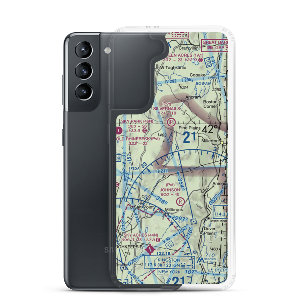 Rocky Reef Farm Airport (0NK8) VFR Sectional Samsung Case Samsung Galaxy S21 model shown
