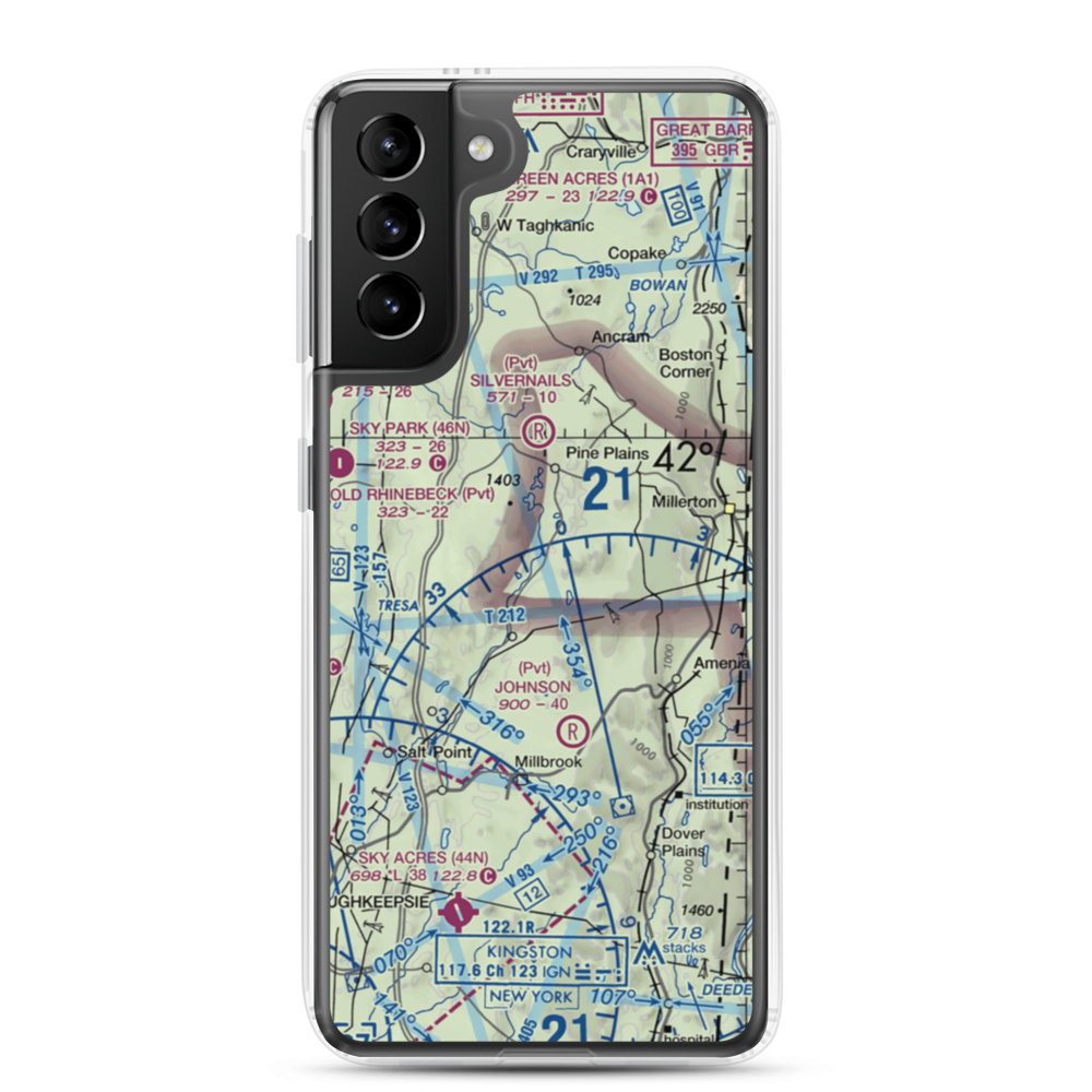 Rocky Reef Farm Airport (0NK8) VFR Sectional Samsung Case Samsung Galaxy S21 Plus model shown