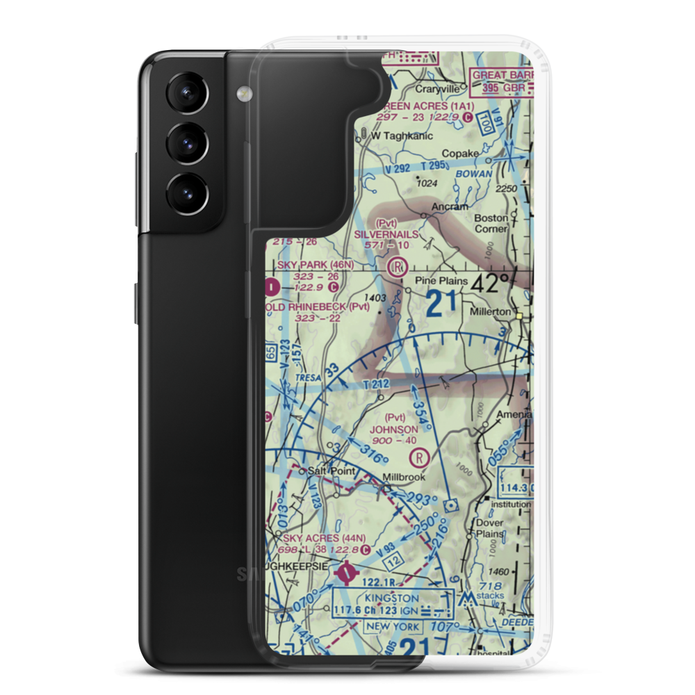 Rocky Reef Farm Airport (0NK8) VFR Sectional Samsung Case Samsung Galaxy S21 Plus model shown