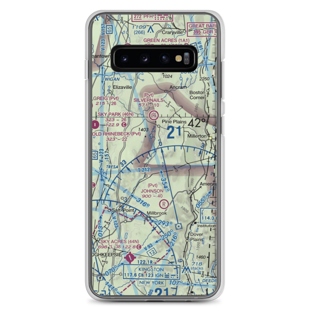 Rocky Reef Farm Airport (0NK8) VFR Sectional Samsung Case Samsung Galaxy S10+ model shown