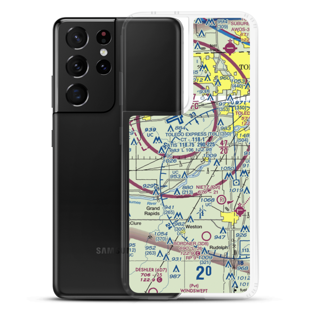 Rocky Ridge Airpark (82OH) VFR Sectional Samsung Case Samsung Galaxy S21 Ultra model shown