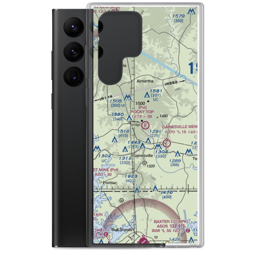 Rocky Top Airfield (11MU) VFR Sectional Samsung Case Samsung Galaxy S22 Ultra model shown