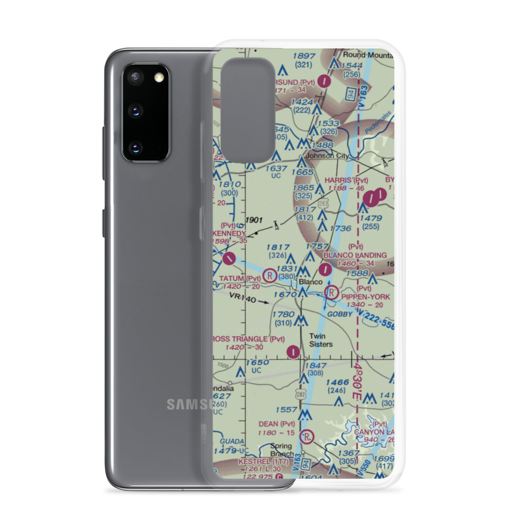 Rocky Top Ranch Airport (TA53) VFR Sectional Samsung Case Samsung Galaxy S20 model shown