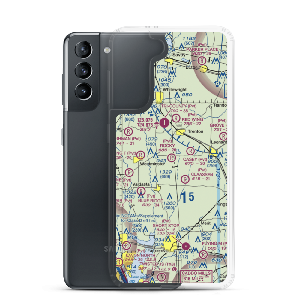 Rockys Place Airport (6TA2) VFR Sectional Samsung Case Samsung Galaxy S21 model shown