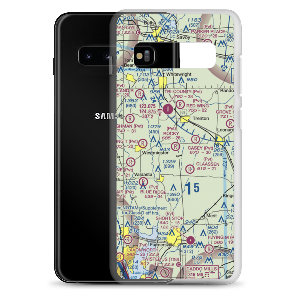 Rockys Place Airport (6TA2) VFR Sectional Samsung Case Samsung Galaxy S10+ model shown