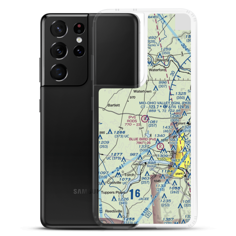 Rod's Sod Airport (OH55) VFR Sectional Samsung Case Samsung Galaxy S21 Ultra model shown