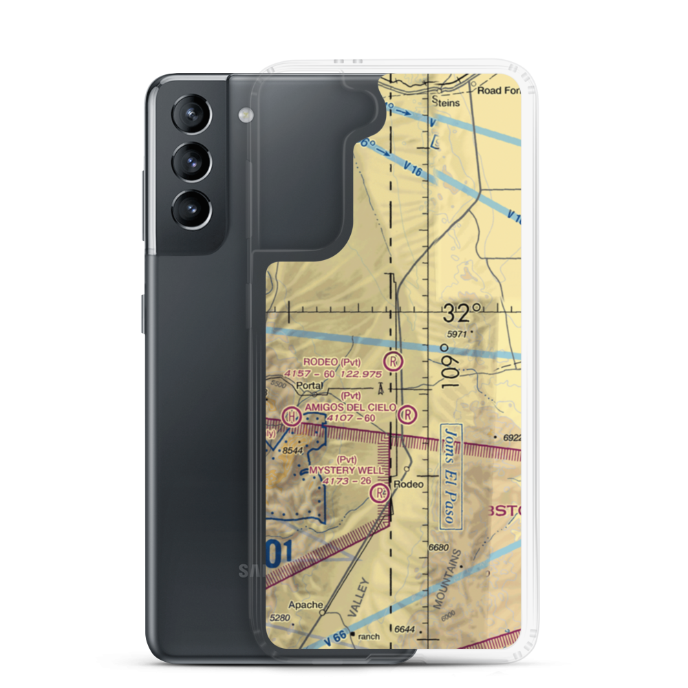 Rodeo Airport (NM70) VFR Sectional Samsung Case Samsung Galaxy S21 model shown