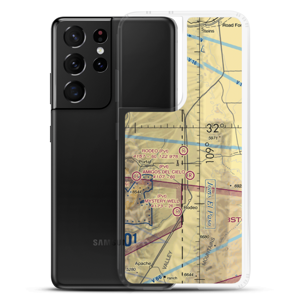 Rodeo Airport (NM70) VFR Sectional Samsung Case Samsung Galaxy S21 Ultra model shown