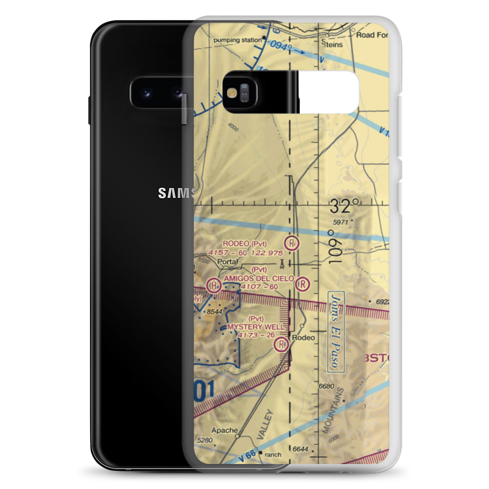 Rodeo Airport (NM70) VFR Sectional Samsung Case Samsung Galaxy S10+ model shown