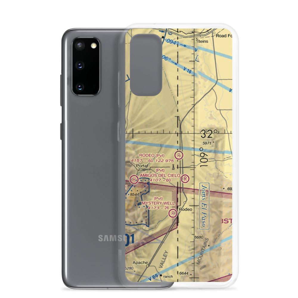 Rodeo Airport (NM70) VFR Sectional Samsung Case Samsung Galaxy S20 model shown