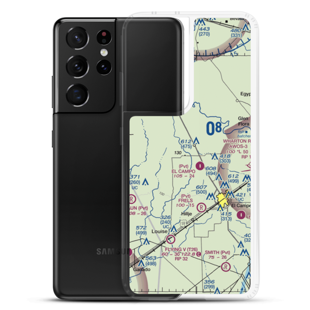 Rodgers Roost Airport (0XS1) VFR Sectional Samsung Case Samsung Galaxy S21 Ultra model shown