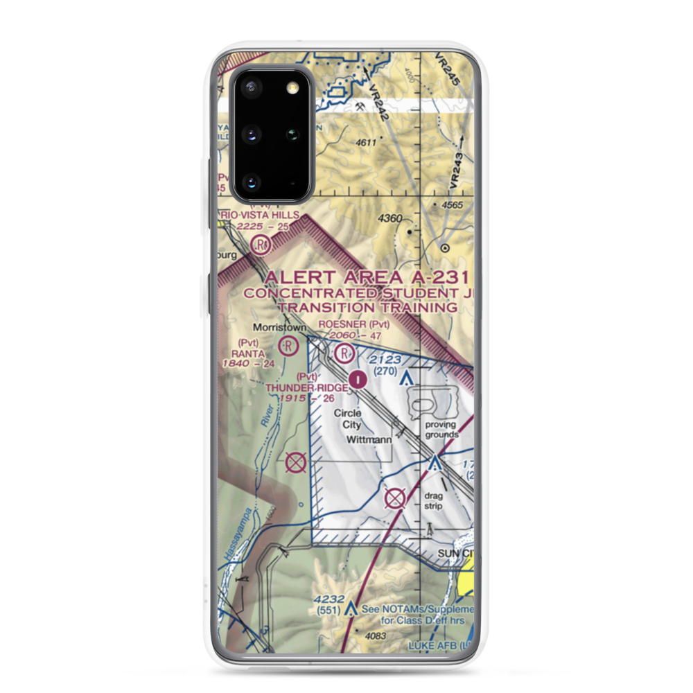 Roesner Ranch Airport (AZ32) VFR Sectional Samsung Case Samsung Galaxy S20 Plus model shown