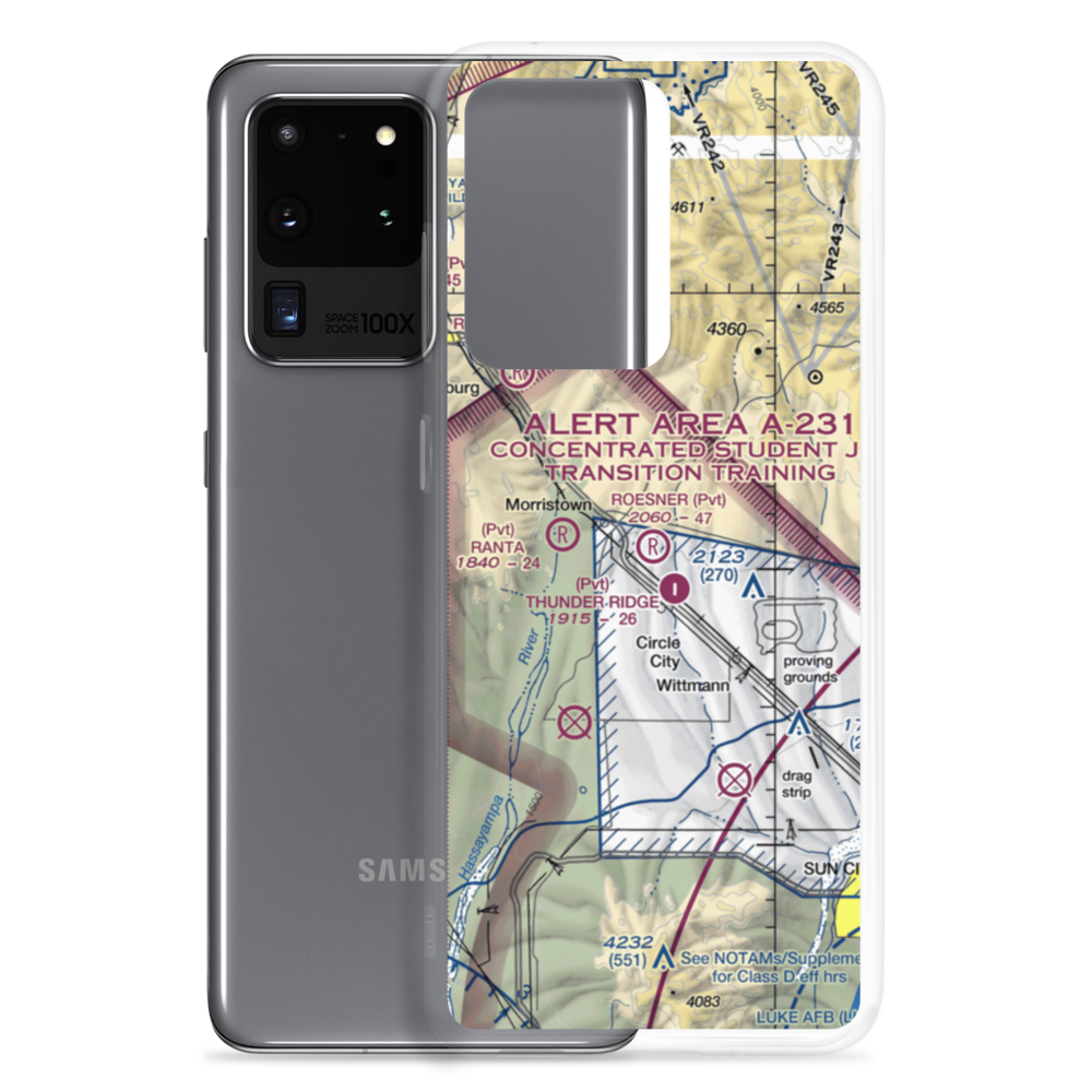 Roesner Ranch Airport (AZ32) VFR Sectional Samsung Case Samsung Galaxy S20 Ultra model shown