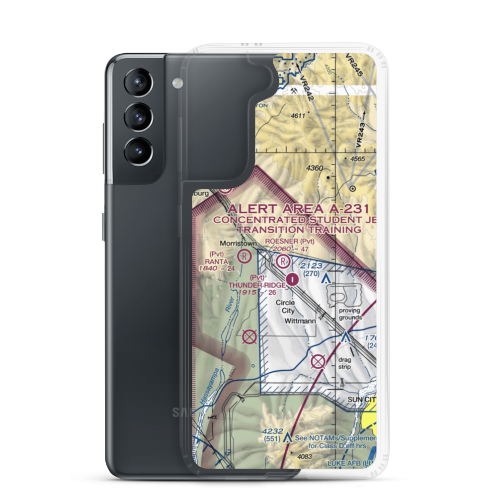 Roesner Ranch Airport (AZ32) VFR Sectional Samsung Case Samsung Galaxy S21 model shown