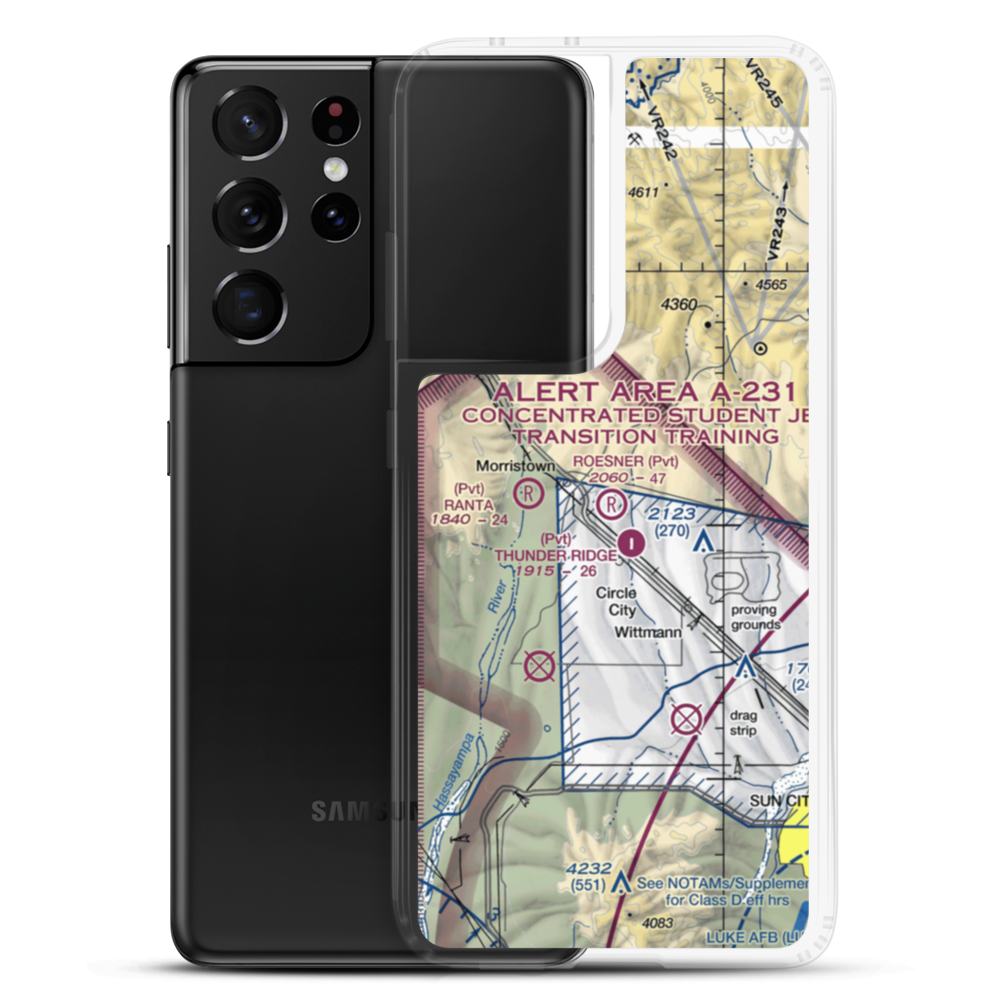 Roesner Ranch Airport (AZ32) VFR Sectional Samsung Case Samsung Galaxy S21 Ultra model shown