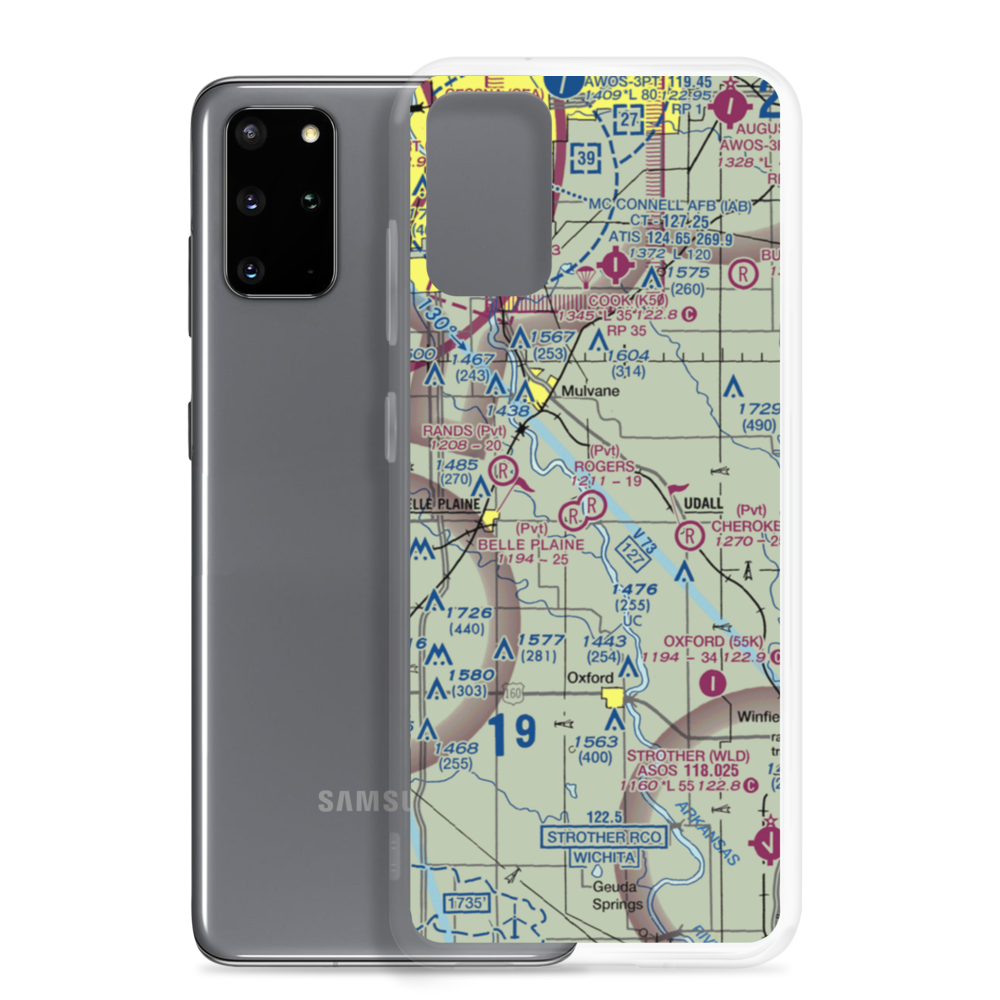 Rogers Airport (3KS3) VFR Sectional Samsung Case Samsung Galaxy S20 Plus model shown