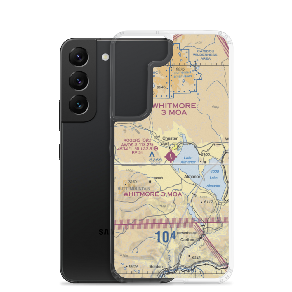 Rogers Field (O05) VFR Sectional Samsung Case Samsung Galaxy S22 model shown