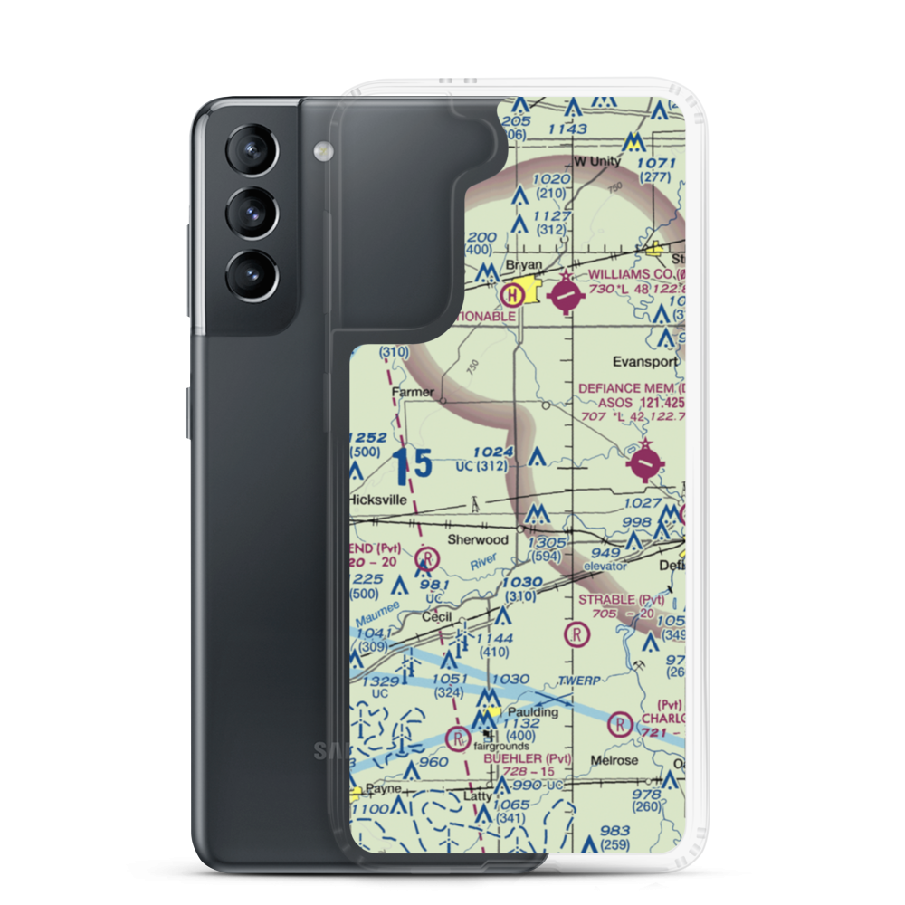 Rogers Private Airport (5OI9) VFR Sectional Samsung Case Samsung Galaxy S21 model shown