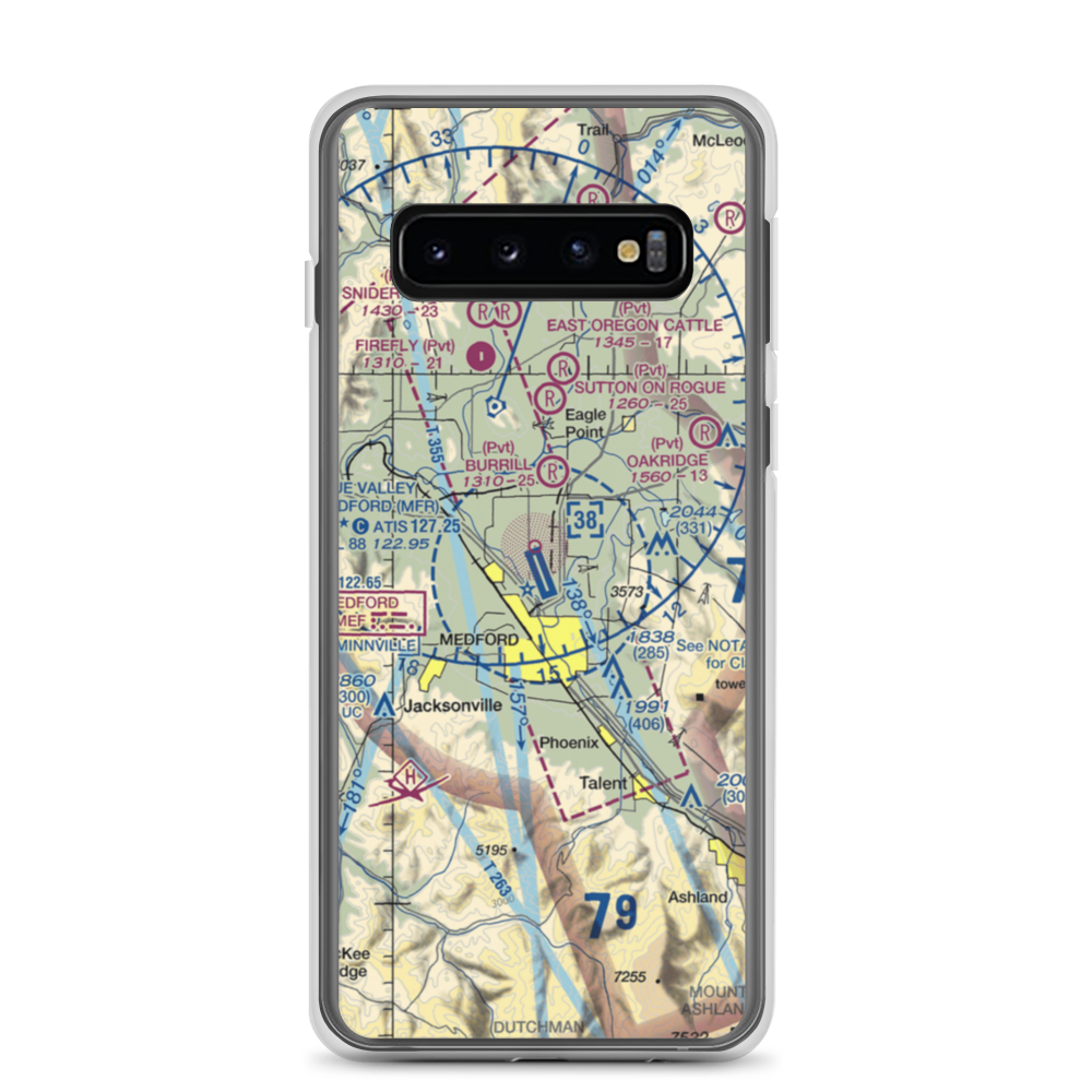 Rogue Valley International Medford Airport (MFR) VFR Sectional Samsung Case Samsung Galaxy S10 model shown