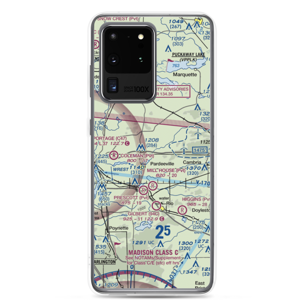 Rohde's Airport (US-0129) VFR Sectional Samsung Case Samsung Galaxy S20 Ultra model shown