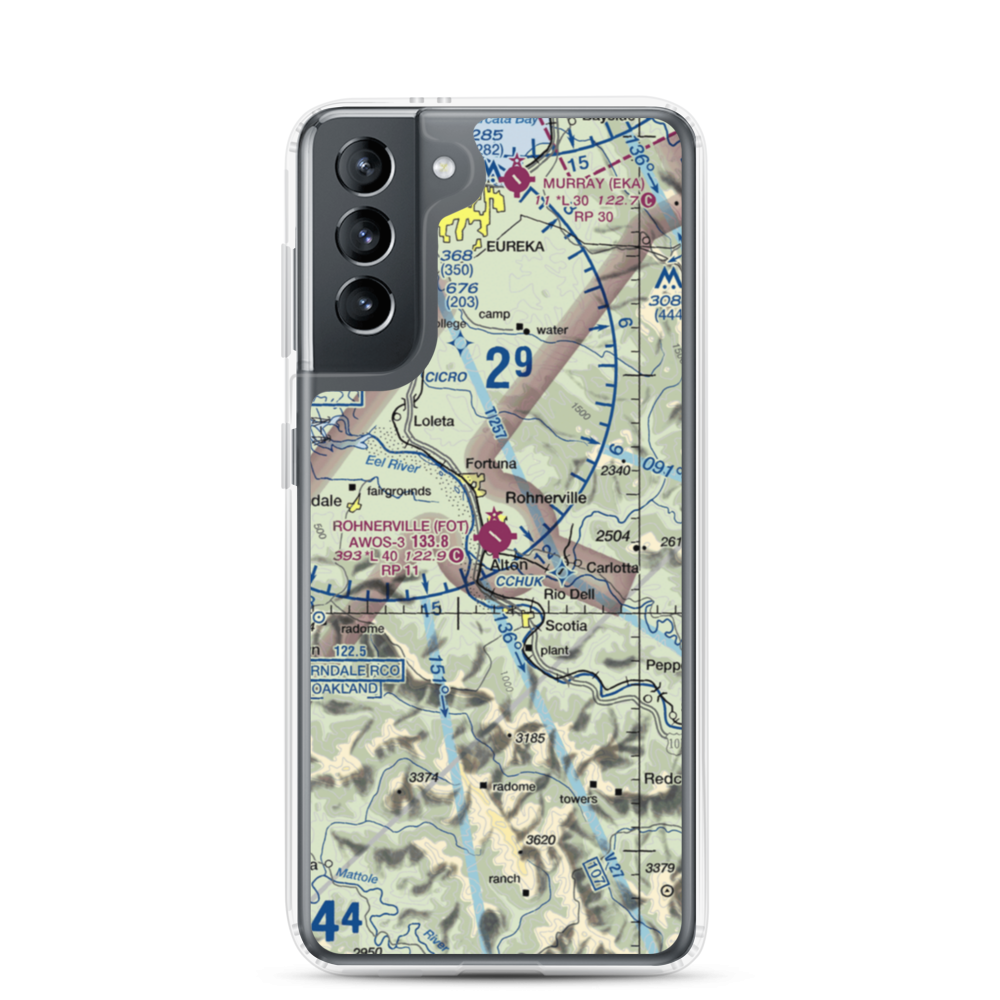 Rohnerville Airport (FOT) VFR Sectional Samsung Case Samsung Galaxy S21 model shown