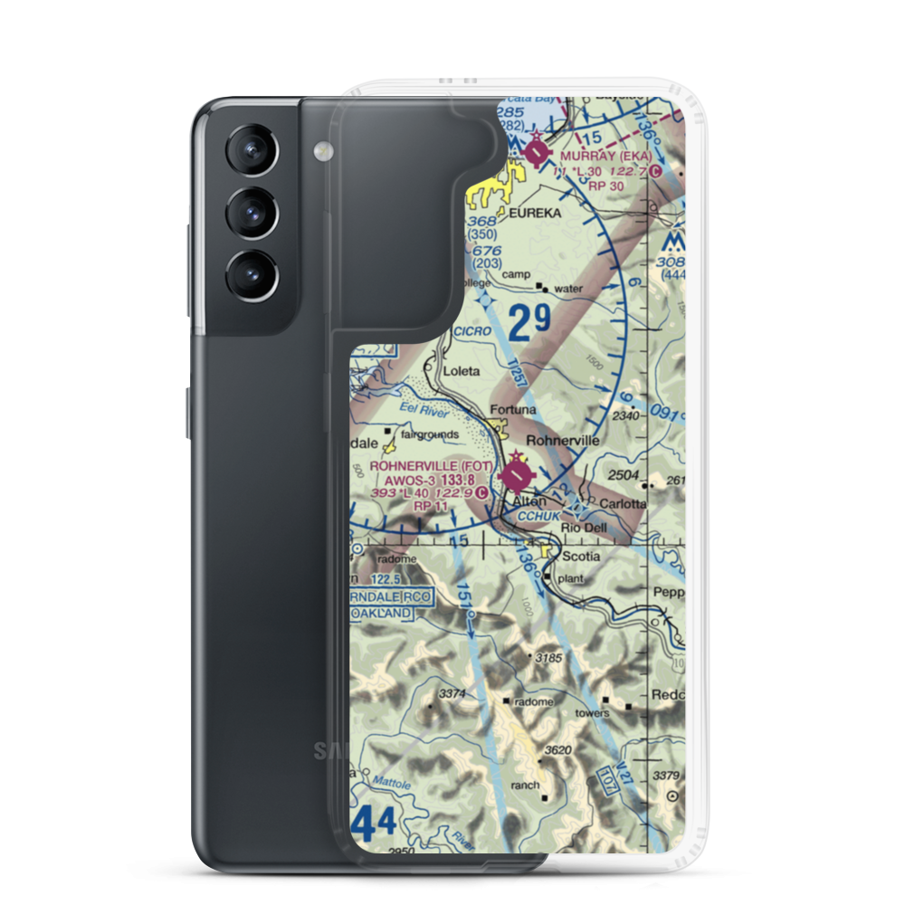 Rohnerville Airport (FOT) VFR Sectional Samsung Case Samsung Galaxy S21 model shown