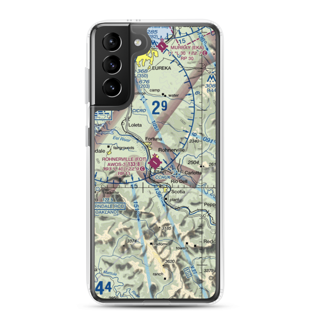 Rohnerville Airport (FOT) VFR Sectional Samsung Case Samsung Galaxy S21 Plus model shown