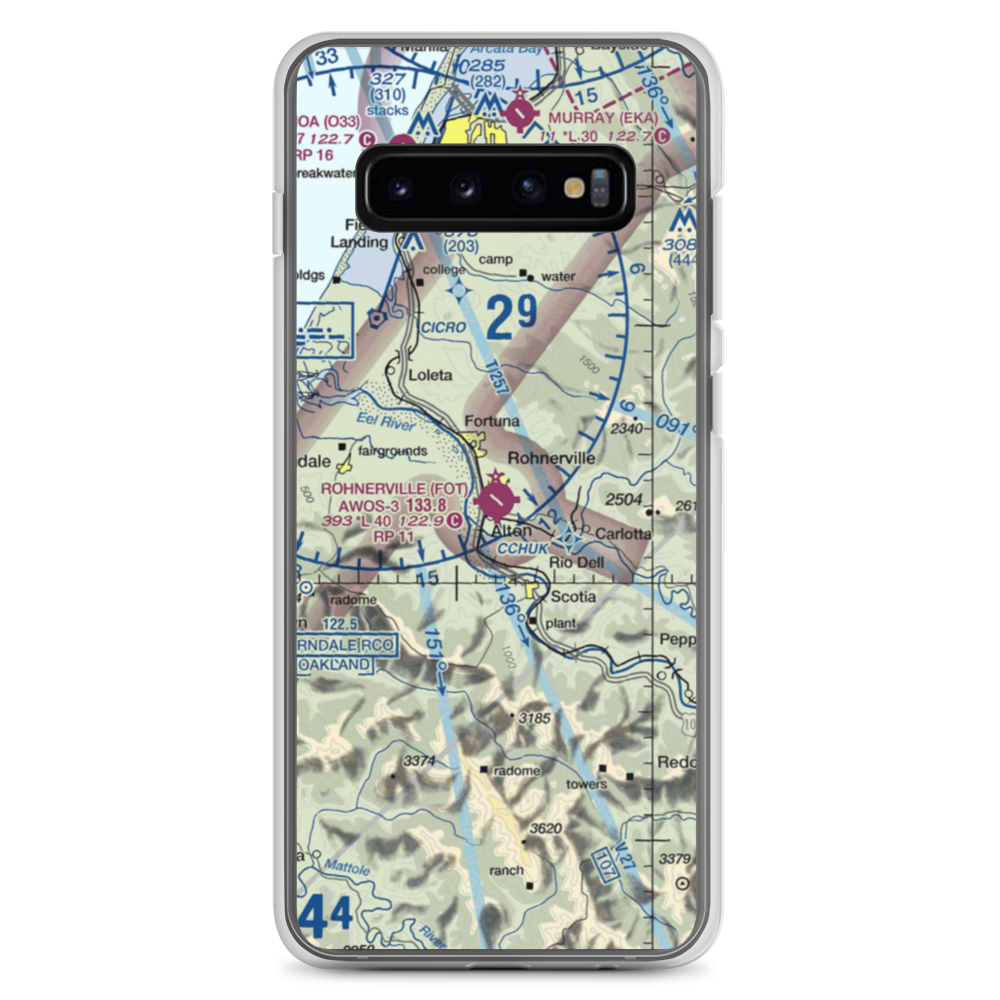Rohnerville Airport (FOT) VFR Sectional Samsung Case Samsung Galaxy S10+ model shown