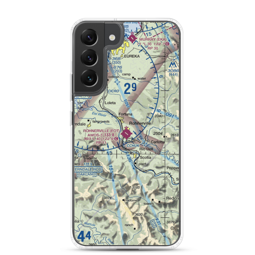Rohnerville Airport (FOT) VFR Sectional Samsung Case Samsung Galaxy S22 Plus model shown