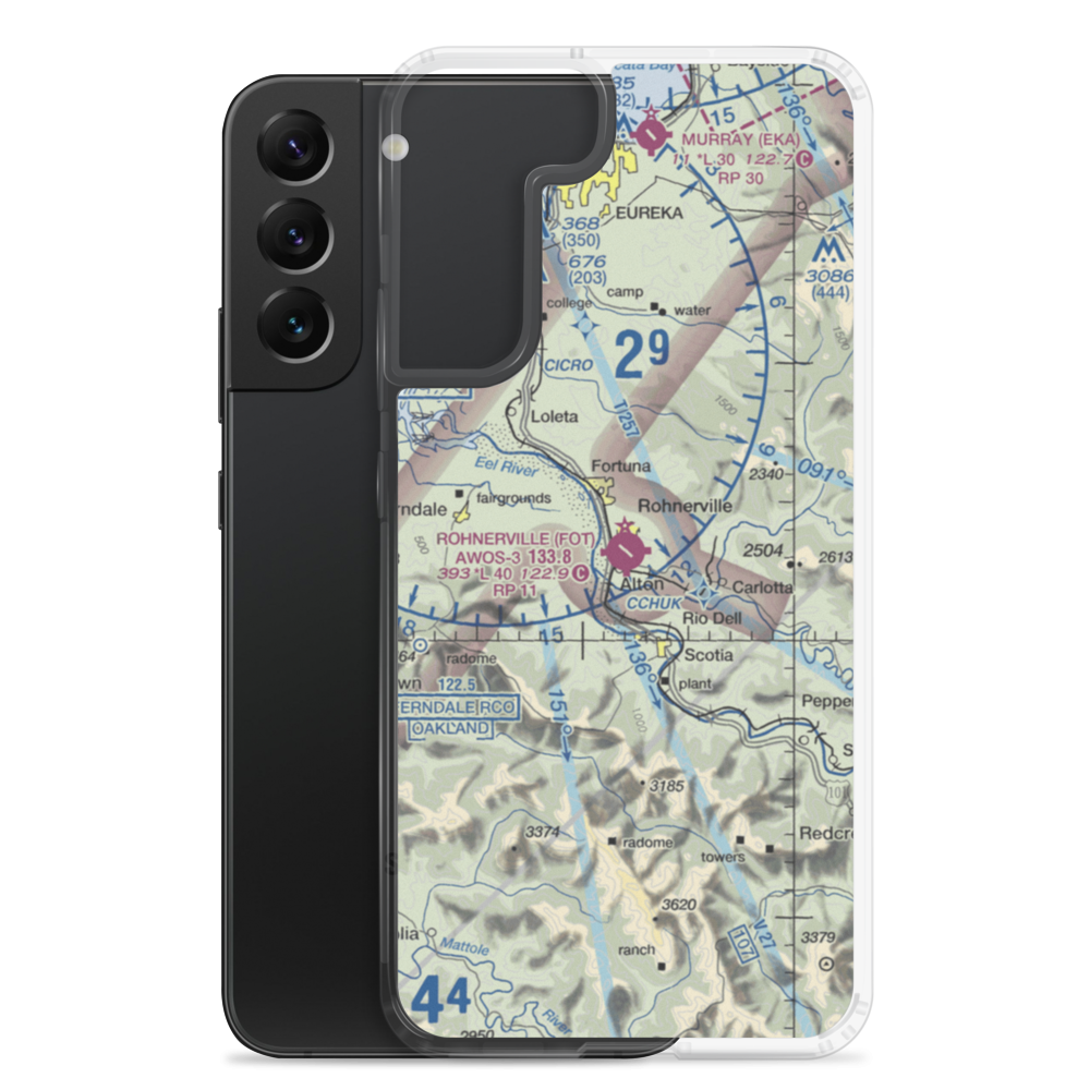 Rohnerville Airport (FOT) VFR Sectional Samsung Case Samsung Galaxy S22 Plus model shown