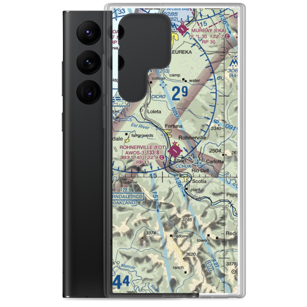 Rohnerville Airport (FOT) VFR Sectional Samsung Case Samsung Galaxy S22 Ultra model shown
