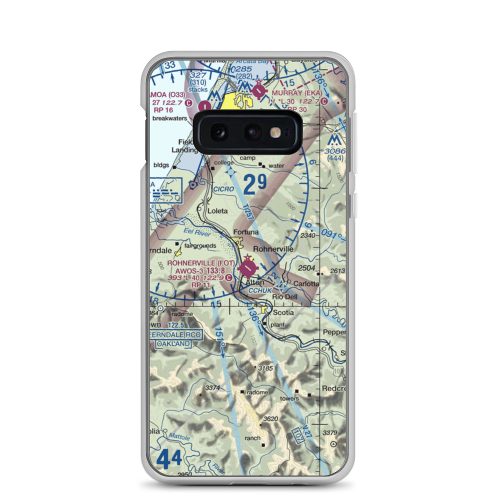 Rohnerville Airport (FOT) VFR Sectional Samsung Case Samsung Galaxy S10e model shown