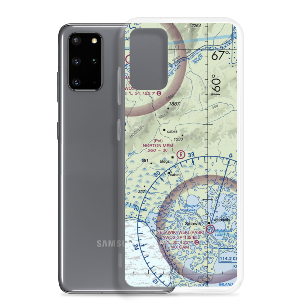 Roland Norton Memorial Airstrip (8AK3) VFR Sectional Samsung Case Samsung Galaxy S20 Plus model shown