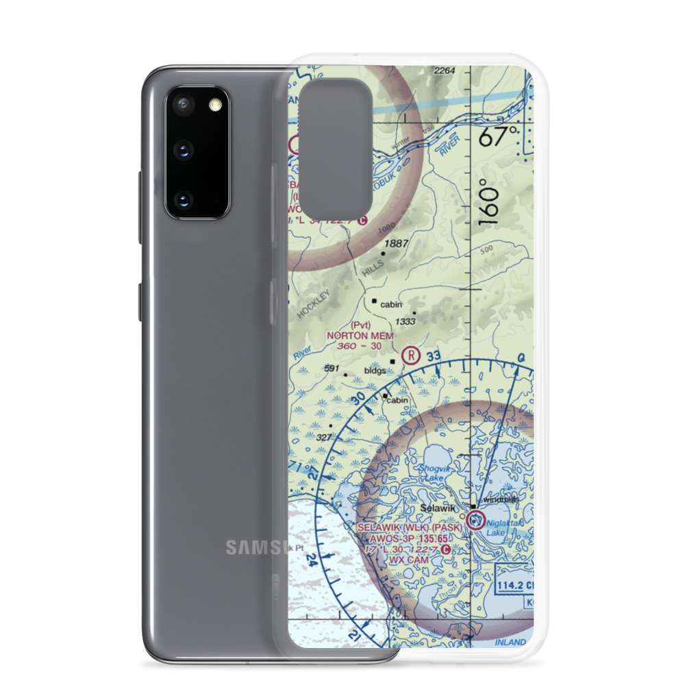 Roland Norton Memorial Airstrip (8AK3) VFR Sectional Samsung Case Samsung Galaxy S20 model shown