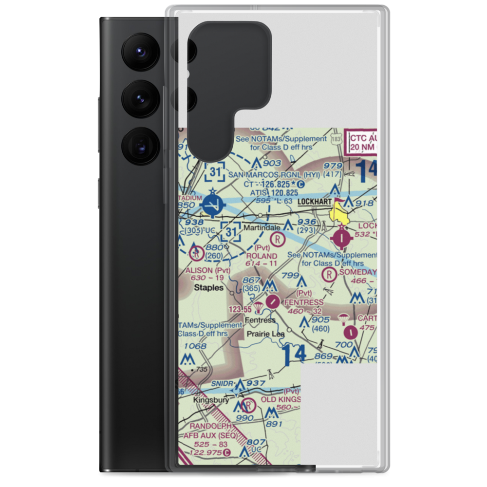 Roland Ranch Airport (30TS) VFR Sectional Samsung Case Samsung Galaxy S22 Ultra model shown